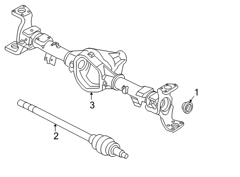 2005 GMC Sierra 1500 HD Axle Housing - Rear Axle Seal Diagram for 26091741