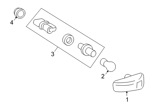 2004 Dodge Sprinter 3500 Bulbs Lamp-Side REPEATER Diagram for 5124431AB