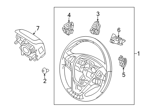 2018 Ford Special Service Police Sedan Steering Column & Wheel, Steering Gear & Linkage Switch Assembly Diagram for DG1Z-9C888-AA