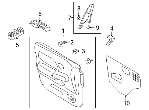 2013 Nissan Cube Front Door Plug Diagram for 80287-1FA0B