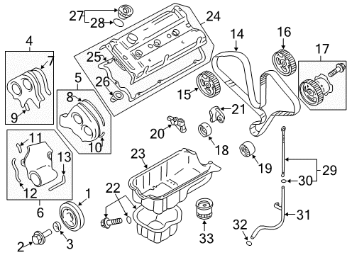 2004 Kia Sedona Filters Fuel Filter Assembly Diagram for 0K52Y20490