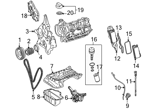 2008 Dodge Sprinter 3500 Filters Gasket-Oil Filter Adapter Diagram for 68013928AA