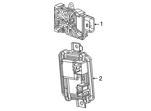 2021 Jeep Grand Cherokee L Electrical Components TRANSFER CASE CONTROL Diagram for 68589093AB