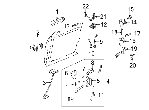 2003 Ford Explorer Front Door Window Switch Diagram for 1L2Z-14529-BA