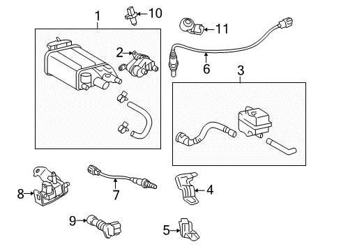 2011 Toyota Avalon Powertrain Control Vapor Filter Diagram for 77706-07010