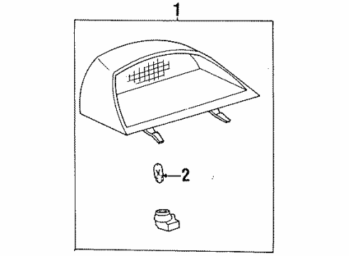 1998 Toyota Tercel High Mount Lamps Stop Lamp Assembly Diagram for 81570-16100-B1