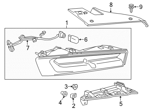 2021 Chevrolet Camaro Tail Lamps Tail Lamp Diagram for 84529730