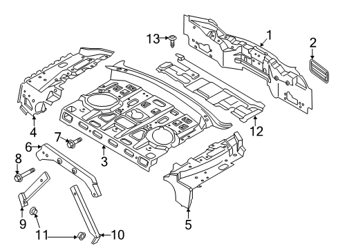 2017 Lincoln MKZ Rear Body Rear Body Panel Diagram for DP5Z-5440320-B