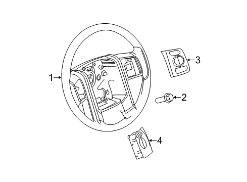 2013 Ford F-350 Super Duty Steering Column & Wheel, Steering Gear & Linkage Radio Switch Diagram for BC3Z-9C888-EA