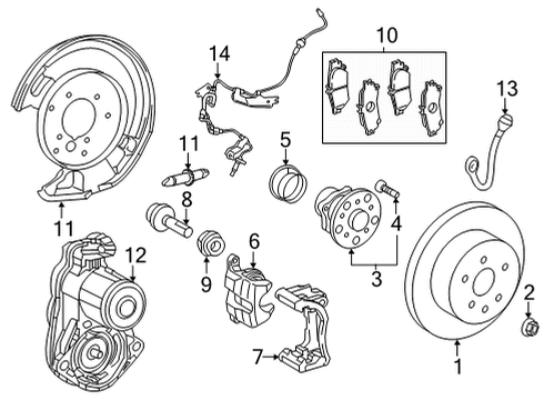 2021 Lexus RC350 Anti-Lock Brakes Cylinder Assembly, RR Di Diagram for 47830-30460