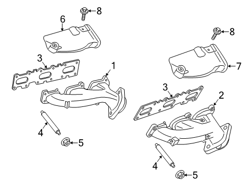 2017 Ford Transit-350 HD Exhaust Manifold Heat Shield Diagram for BR3Z-9Y427-M