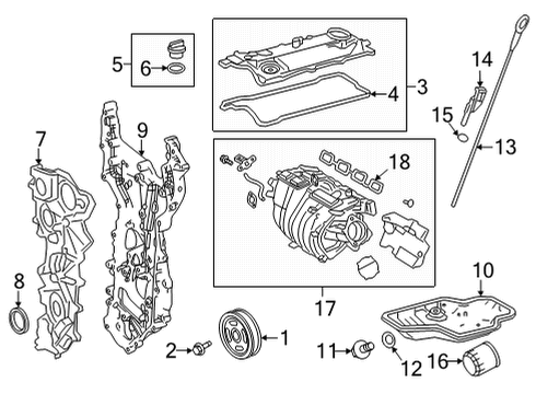 2022 Lexus NX250 Engine Parts Intake Manifold Diagram for 17120-25010
