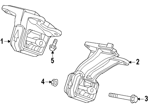 2016 Ram 2500 Engine & Trans Mounting Screw-HEXAGON Head Diagram for 6511170AA