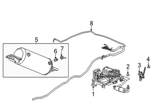 2022 GMC Yukon Headlamps Control Module Diagram for 13542465