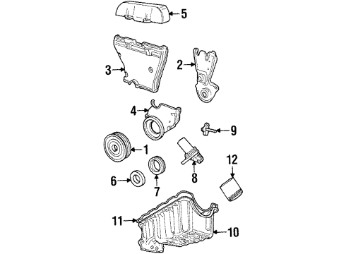 2000 Mercury Mystique Filters Air Cleaner Assembly Diagram for F7RZ-9600-CC