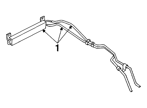 2002 Mercury Cougar Power Steering Oil Cooler Power Steering Cooler Diagram for XS8Z-3D746-FA