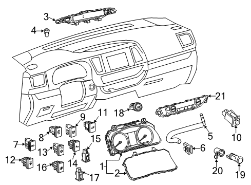 2017 Toyota Highlander Ignition Lock Dash Control Unit Diagram for 55900-0E420