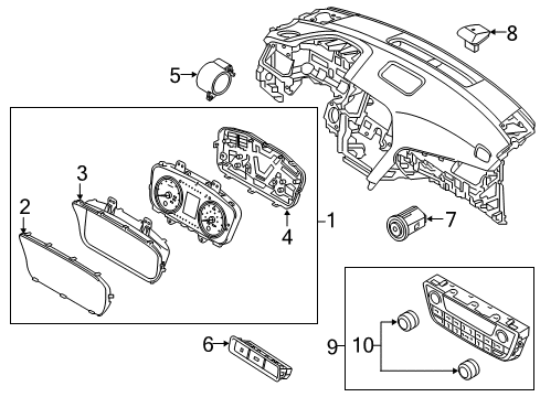 2018 Hyundai Sonata Instruments & Gauges Cluster Assembly-Instrument Diagram for 94041-C2000