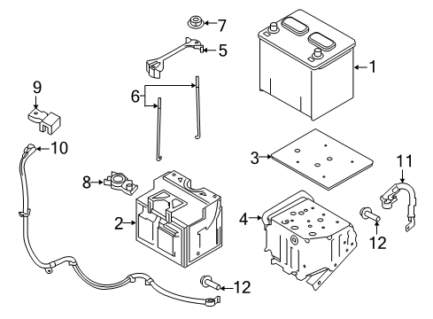 2017 Nissan Titan XD Battery Terminal-Relay Diagram for 24345-ZT00A