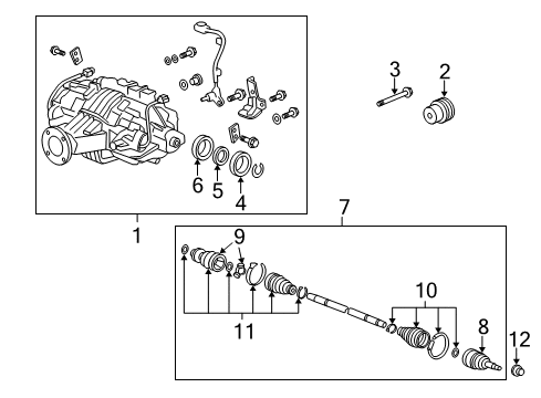 2009 Acura MDX Axle & Differential - Rear Joint Set, Outboard Diagram for 42340-STX-305