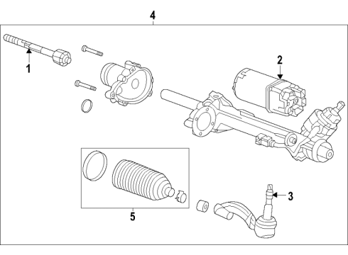 2021 Cadillac CT4 Steering Column & Wheel, Steering Gear & Linkage Rack Diagram for 84940448