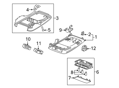 2016 Chevrolet Cruze Sunroof Sunroof Switch Diagram for 13423055