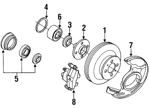 1991 Toyota Corolla Hydraulic System Caliper Piston Diagram for 47701-12030