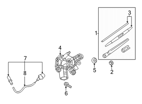 2021 Nissan Rogue Wiper & Washer Components Elbow Diagram for 28937-70J20