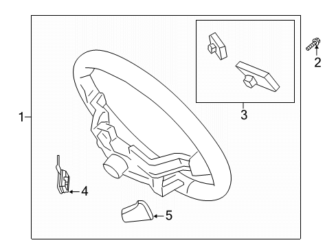 2020 Kia Forte Steering Column & Wheel, Steering Gear & Linkage Switch Assembly-Paddle S Diagram for 96780M6000