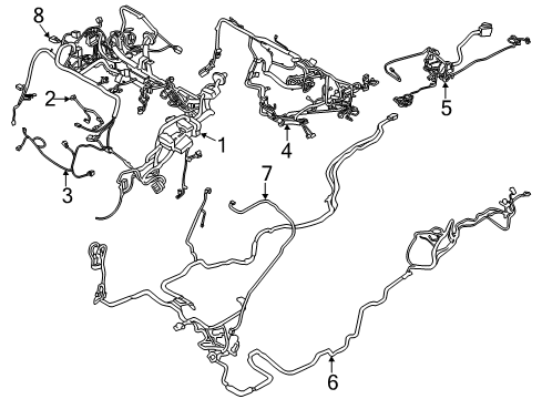 2015 Lincoln MKZ Wiring Harness Wire Harness Diagram for DP5Z-14A411-F