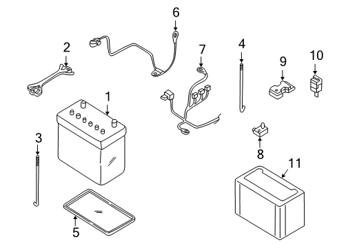 2001 Nissan Frontier Battery Harness Assembly-Engine & Trans Diagram for 24077-4S105