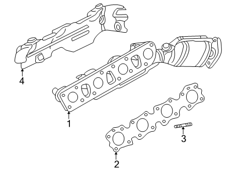 2007 Infiniti M45 Exhaust Manifold Cover-Exhaust Manifold Diagram for 16590-EH20A