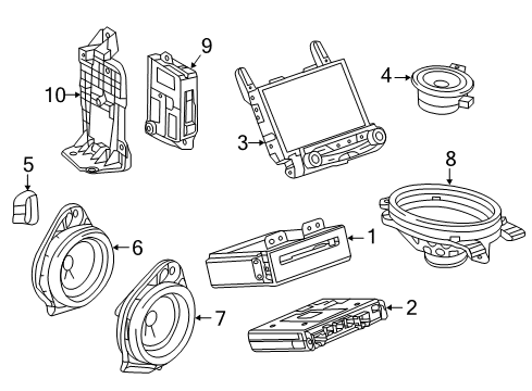 2014 Buick Regal Sound System Front Door Speaker Diagram for 84189370