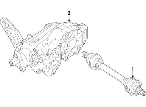 2018 Infiniti QX30 Rear Axle, Drive Axles, Propeller Shaft Final Drive Assy-Rear Diagram for 38300-5DA0B