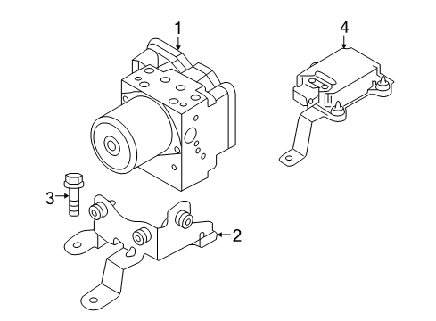 2010 Hyundai Genesis Coupe Anti-Lock Brakes Sensor Assembly-Yaw Rate&G Diagram for 95630-2M650