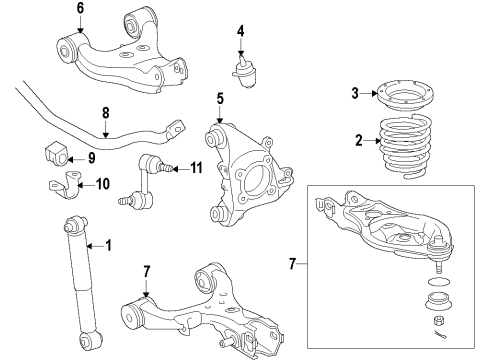 2008 Toyota Sequoia Rear Suspension Components, Lower Control Arm, Upper Control Arm, Ride Control, Stabilizer Bar Control Module Diagram for 89293-34031