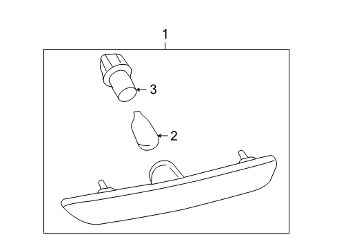 2014 Ford Mustang Bulbs Side Marker Lamp Diagram for AR3Z-15A201-A