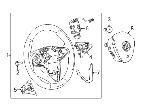 2019 Buick Envision Cruise Control System Trim Molding Diagram for 23227540