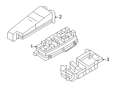 2007 Hyundai Entourage Electrical Components Junction Box Assembly-Engine Room Diagram for 919504D172DS