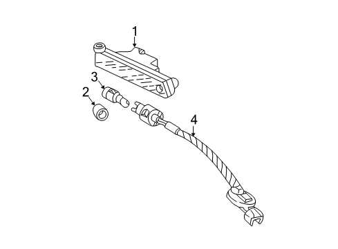 2006 Honda Odyssey High Mount Lamps Cap, R. Diagram for 34274-SHJ-A01