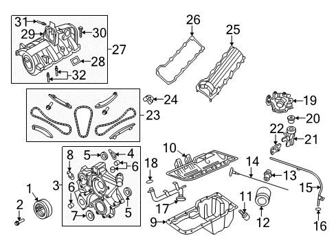 2008 Dodge Ram 1500 Engine Parts, Mounts, Cylinder Head & Valves, Camshaft & Timing, Oil Pan, Oil Pump, Balance Shafts, Crankshaft & Bearings, Pistons, Rings & Bearings Indicator-Engine Oil Level Diagram for 53032895AB