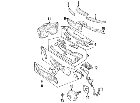 2001 Chrysler LHS Hydraulic System Brake Mastr Cylinder Diagram for 4779530