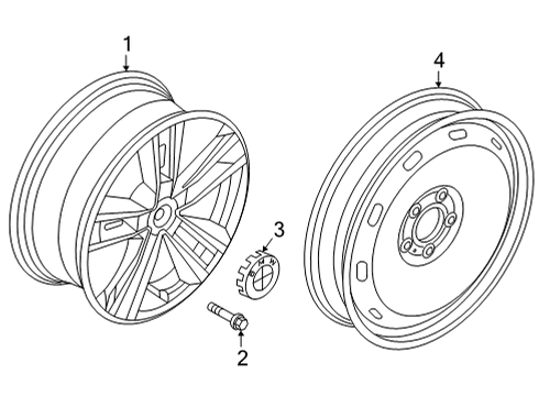 2020 BMW 228i xDrive Gran Coupe Wheels DISK WHEEL, LIGHT ALLOY, IN Diagram for 36116884022