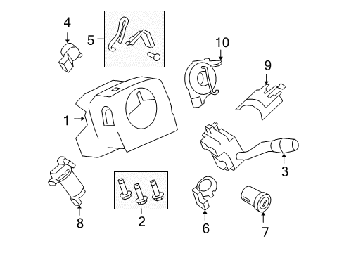 2008 Ford F-350 Super Duty Switches Shroud Diagram for 7C3Z-3530-AC