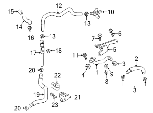 2018 Infiniti Q50 Intercooler Clip Diagram for 92555-2Y900