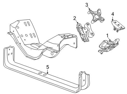 2005 Ford Excursion Engine & Trans Mounting Mount Bracket Diagram for 3C3Z-6030-AA