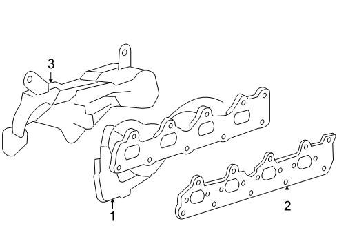 2010 Pontiac G6 Exhaust Manifold Shield Asm-Exhaust Manifold Upper Heat Diagram for 12603797