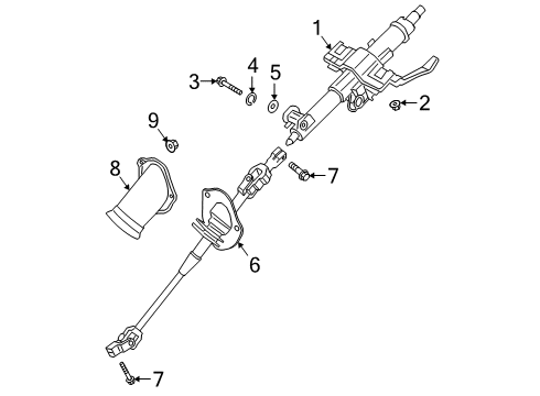 2019 Genesis G70 Steering Column & Wheel, Steering Gear & Linkage Column Assembly-Steering Diagram for 56310J5000