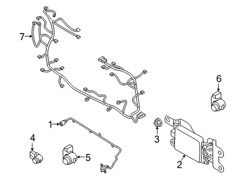 2021 Hyundai Santa Fe Parking Aid ULTRASONIC SENSOR ASSY-FBWS Diagram for 99310-S1800-NT2