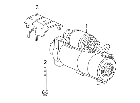 2009 Cadillac CTS Starter Starter Diagram for 19180527